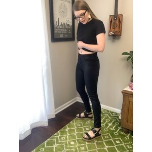 Joe’s Jeans Coated Black Denim Pants